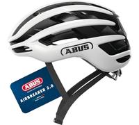 ABUS AirBreaker 2.0 Road Cycling Helmet, Ventilated Design, Size M, White
