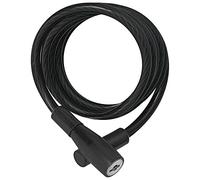 ABUS Antirrobo de cable en espiral 3506K - Antirrobo de bicicleta flexible de 6 mm de grosor - Nivel de seguridad 1 - 120 cm - Negro