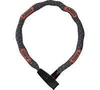 ABUS Antirrobo de cadena Catena 6806K - Antirrobo de bicicleta ligero de acero endurecido con tubo textil de moda - Cadena cuadrada con nivel de seguridad 6 - 85 cm - Gris con dibujo de relámpago