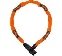 ABUS Antirrobo de cadena Catena 6806K - Antirrobo de bicicleta ligero de acero endurecido con tubo textil de moda - Cadena cuadrada con nivel de seguridad 6 - 85 cm - Naranja