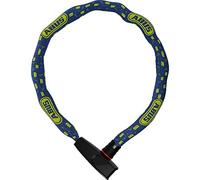 ABUS Antirrobo de cadena Catena 6806K - Antirrobo de bicicleta ligero de acero endurecido con tubo textil de moda - Cadena cuadrada con nivel de seguridad 6 - 85 cm - Azul con dibujo de máscara