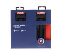 ABUS Candado plegable Bordo 6000K con soporte SH y TwinSet c. llave maestra black 90 cm