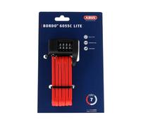 Abus Bordo Lite 6055C Mini 60cm Cerradura para bicicletas Talla única Rojo