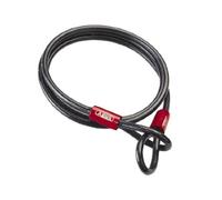 ABUS Cable de lazo Cobra 10/200 - cable de acero recubierto de plástico - 2 m de longitud, 10 mm de grosor - seguridad para accesorios de bicicletas y motos - Negro, Negro, 200 cm