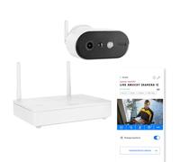 ABUS Cámara de vigilancia inalámbrica con batería Pro con estación Base (PPIC91000) - luz LED Blanca - detección de Personas - notificaciones Push - Audio de 2 vías y App Gratis (sin suscripción)