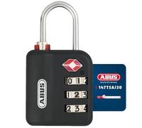 Candado Seguridad Arco Corto Sistema Tsa Aluminio Negro Abus
