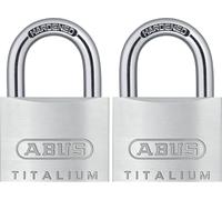 ABUS Candado 54TI/40 Titalium - Pack de 2 Unidades, 40 mm, Aluminio