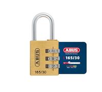 ABUS Candado de combinación 165/30 - Candado de latón - con código numérico ajustable individualmente - Candado de maleta/cerradura de casillero - ABUS Security Nivel 3
