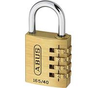 ABUS Candado con combinación numérica 165/40 - Candado de latón - Con código numérico ajustable individualmente - Candado para maletas/taquillas - Nivel de seguridad ABUS 4