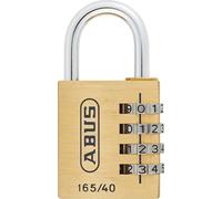 ABUS Candado con combinación numérica 165/40 - Candado de latón - Con código numérico ajustable individualmente - Candado para maletas/taquillas - Nivel de seguridad ABUS 4