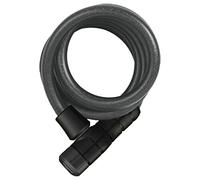 ABUS Candado de cable Booster 6512K/180 en espiral nivel 4 180 cm combinación negro con soporte SCMU