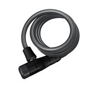 ABUS candado de cable en espiral Primo 5510K/180 + soporte SCMU - candado de bicicleta de 10 mm de grosor, cable flexible nivel de seguridad 3-180 cm - negro