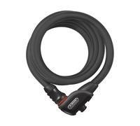 ABUS Antirrobo de cable Phantom 8950/180 TexKF - Juego de antirrobos para bicicleta con soporte TexKF para el cuadro de la bicicleta - 12/15 mm - Nivel de seguridad 5 - Negro