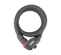 ABUS Cerradura de cable blindada Steel-O-Flex Phantom 8960 - con soporte magnético TexFL - cerradura de cable de acero con blindaje de fundas de acero - nivel de seguridad 6-110 cm, negro
