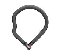 ABUS Candado de cadena Goose Lock 4204K - Candado de bicicleta flexible sin traqueteo de acero endurecido - 4 mm de cadena de acero fuerte, 28 mm de diámetro total - 85 cm de largo - con llave - Negro