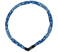 ABUS Candado de cadena Steel-O-Chain 4804C Symbols - Candado de combinación para bicicletas infantiles - Nivel de seguridad 3 - 75 cm - Azul