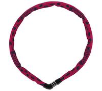 ABUS Candado de cadena Steel-O-Chain 4804C Symbols - Candado de combinación para bicicletas infantiles - Nivel de seguridad 3 - 75 cm - Rosa