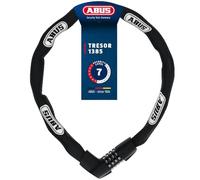 ABUS Candado para bicicleta Tresor 1385/110 cadena cuadrada 7 mm, acero templado, combinación, negro