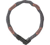 ABUS Candado de Cadena Tresor 1385/75, 75 cm, Gris | Candado de bicicleta con código de 4 dígitos, cadena endurecida de 6 mm, funda textil protectora