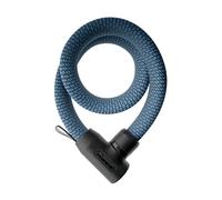 ABUS Candado de cadena YARNIT 4004K, longitud 110 cm, azul | Candado para bici con tejido, cilindro anti-ganzúa, cierre automático, protege el barniz