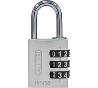 ABUS Candado de Combinación 144/30 Plateado - Cierre de Aluminio Ligero | Candado de seguridad con código de 3 dígitos, números grandes legibles, cuerpo anticorrosión y arco duradero con resorte.