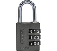 ABUS Candado de Combinación 145/30 - Arco de Acero, Aluminio, 3 Dígitos | Ruedas numéricas grandes de plástico anticorrosión, cuerpo de aluminio anodizado, arco con resorte, colores intensos