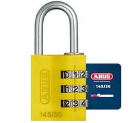 ABUS Candado de combinación 145/30 – Aluminio 30 mm 3 dígitos Amarillo
