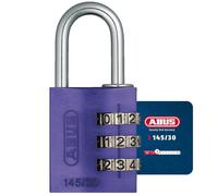 ABUS Candado de Combinación 145/30 - Candado para Maletas y Taquillas, Lila