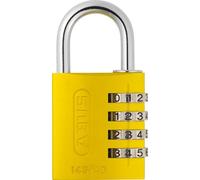 ABUS Candado de combinación 145/40 amarillo - candado para maletas, taquillas y mucho más - candado de aluminio - código numérico personalizable - nivel de seguridad ABUS 4