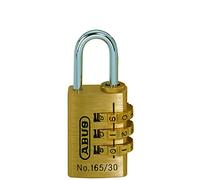 ABUS Candado de combinación 165/30 - Candado de latón - con código numérico ajustable individualmente - Candado de maleta/cerradura de casillero - ABUS Security Nivel 3
