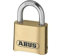 ABUS Candado de Combinación 180IB/50 - Latón, Resistente a la Intemperie | Cuerpo de latón, arco de acero inoxidable, código de 4 dígitos personalizable, nivel de seguridad 5, 52 mm