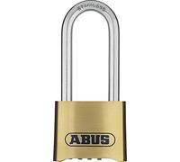ABUS Candado de combinación 180IB/50HB63 - con arco alto - resistente a la intemperie - con código numérico personalizable - nivel de seguridad ABUS 5 - color latón