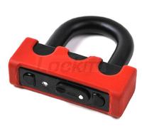 ABUS Candado de disco de freno de moto GRANIT™ Power XS 67 con cilindro XPlus™ - Candado de moto con bloqueo de doble grillete y cable recordatorio - Accesorios de moto - Rojo
