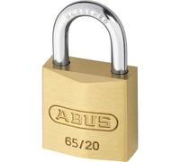ABUS Candado de latón 65/20 - Candado de maleta - Cuerpo del candado de latón macizo - Grillete de acero endurecido - Nivel de seguridad 3