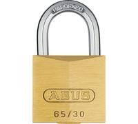 ABUS Candado de latón 65/30 - juego de 4 unidades, cierre igualado - cuerpo del candado de latón macizo - arco de acero endurecido - nivel de seguridad ABUS 4