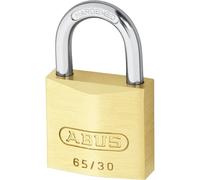 ABUS Candado de Latón 65/30 - Set de 2 con Cierre Igualado, Seguridad 4 | Cuerpo macizo con arco de acero endurecido NANO PROTECT, 3 llaves incluidas, ideal para taquillas y cobertizos, 30 mm