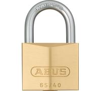 ABUS Candado de latón 65/40 - Cerradura para sótanos, taquillas y mucho más - Cuerpo de la cerradura de latón macizo - Grillete de acero endurecido - Nivel de seguridad 5