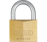 ABUS Candado de latón 65/45 - candado para bodegas, taquillas y mucho más - cuerpo del candado de latón - arco de acero endurecido - nivel de seguridad ABUS 5