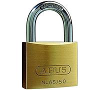 ABUS Candado de latón 65/50 - candado para bodegas, taquillas y mucho más - cuerpo del candado de latón - arco de acero endurecido - nivel de seguridad ABUS 6