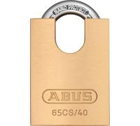 ABUS Candado de latón 65CS/40 - Cuerpo del candado de latón - Arco de acero endurecido y protección del arco