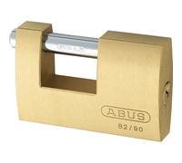 ABUS Candado de Latón 82/90 - Cierre Igualado 8521, Seguridad 7 | Cuerpo de latón macizo, perno de acero endurecido 12 mm - 90x61x22,5 mm - interior y exterior