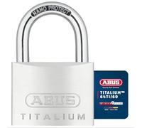 ABUS Candado de Titalium 64TI/60 - candado para sótanos con cuerpo de aluminio especial - arco de acero endurecido - nivel de seguridad ABUS 6
