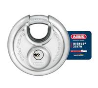 ABUS Candado Diskus 25/70 - Acero Inoxidable, Nivel 8, con 5 Llaves | Cierre de alta seguridad para furgonetas y almacenes - Cilindro reversible de precisión y diseño anticorrosión de 70 mm