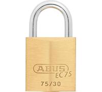 ABUS Candado EC 75 con tecnología de llave reversible, anchura del cuerpo de cierre 30 mm, latón, 26403 0