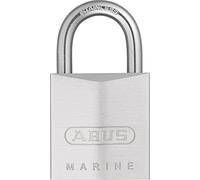 ABUS Candado Marine 75IB/30 - resistente a la intemperie - cuerpo del candado de latón con revestimiento de níquel perlado - nivel de seguridad 5 - plateado