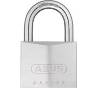 ABUS Candado Marine 75IB/50 - resistente a la intemperie - cuerpo del candado de latón con revestimiento de níquel perlado - nivel de seguridad 7 - plateado