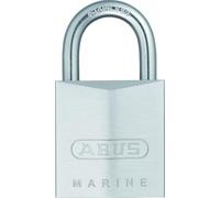 ABUS Candado Marine 75IB/50 - resistente a la intemperie - cuerpo del candado de latón con revestimiento de níquel perlado - nivel de seguridad 7 - plateado