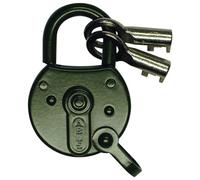 Abus Candado militar militar del ejército alemán, diámetro 40 mm (candado militar militar), mecanismo de latón fabricado en latón, diámetro de la patilla: 5 mm, con barra lateral