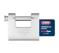 ABUS Candado monobloque 92/65 - Candado de latón con carcasa de acero - para máquinas expendedoras, rejas enrollables y mucho más - con pestillo grueso - nivel de seguridad 7 - plata