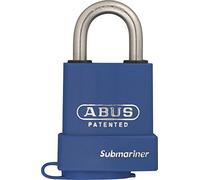 ABUS Candado Submariner 83WPIB/53 - resistente a la intemperie - con grillete de acero inoxidable endurecido antioxidante - con revestimiento de plástico - nivel de seguridad 8 - azul